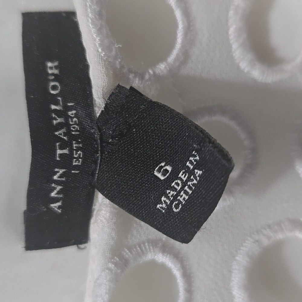 Ann Taylor White Eyelet Mini Dress - Picture 4 of 4